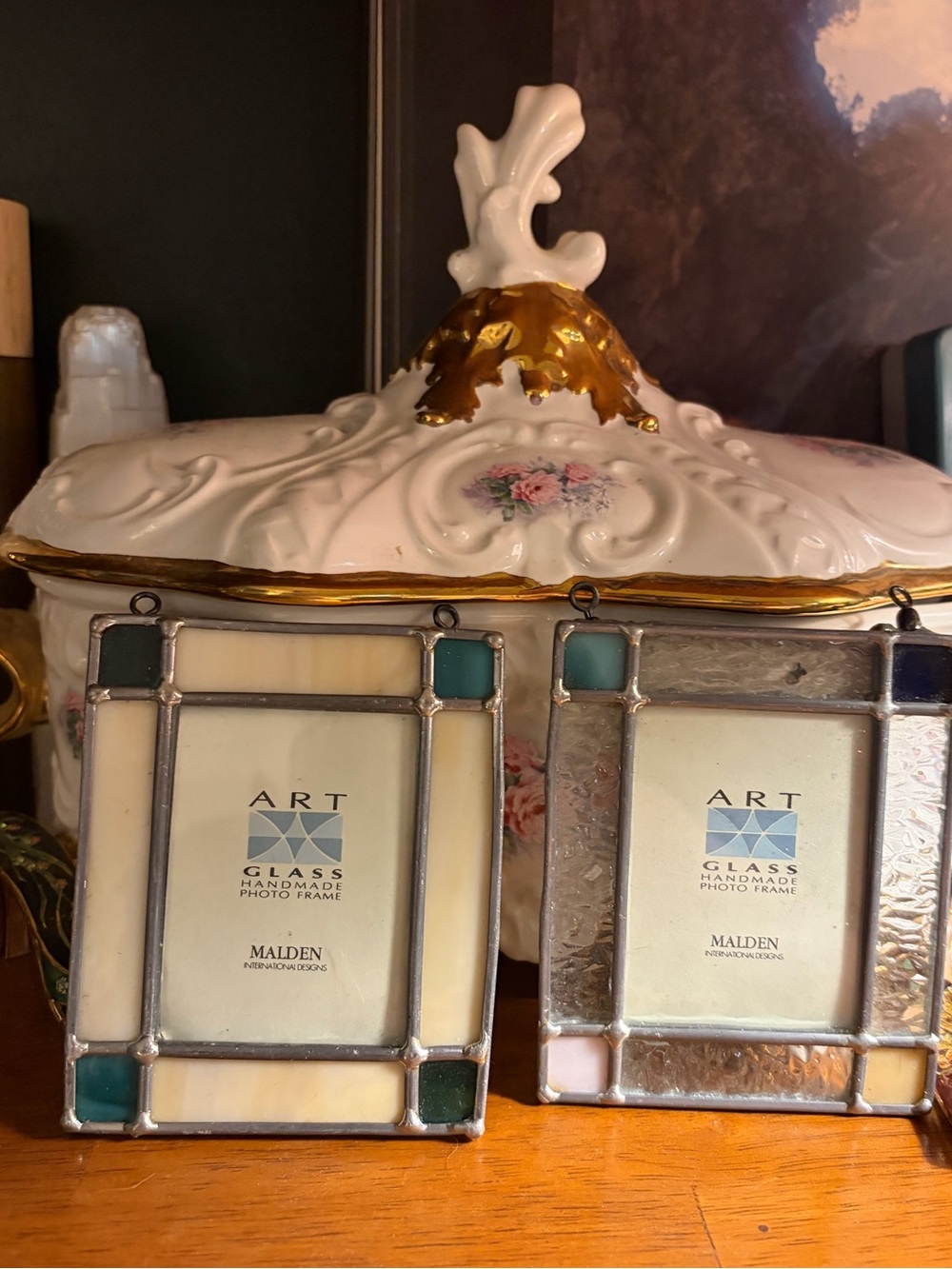Set of 2 Stained Glass Picture Frames